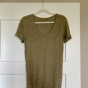 JCrew Olive V Neck TShirt
